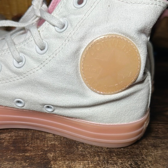 Chuck Taylor All Star Converse White High-Top Sneakers size 8 - Picture 7 of 12